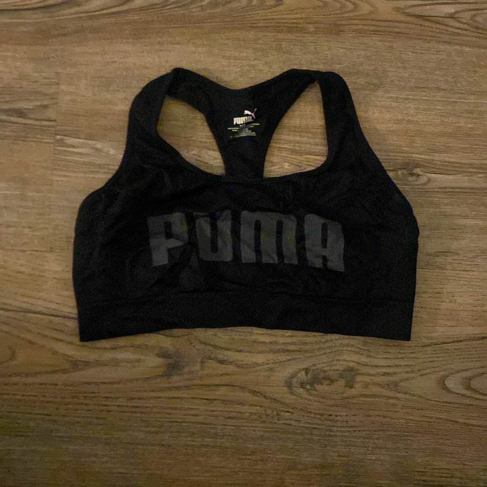 Black puma sports bra